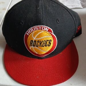 Houston Rockets Black and Red Cap VINTAGE